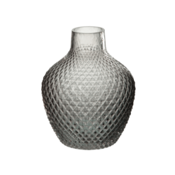 Vase gris en verre