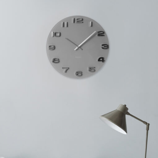 Horloge murale grise Vintage